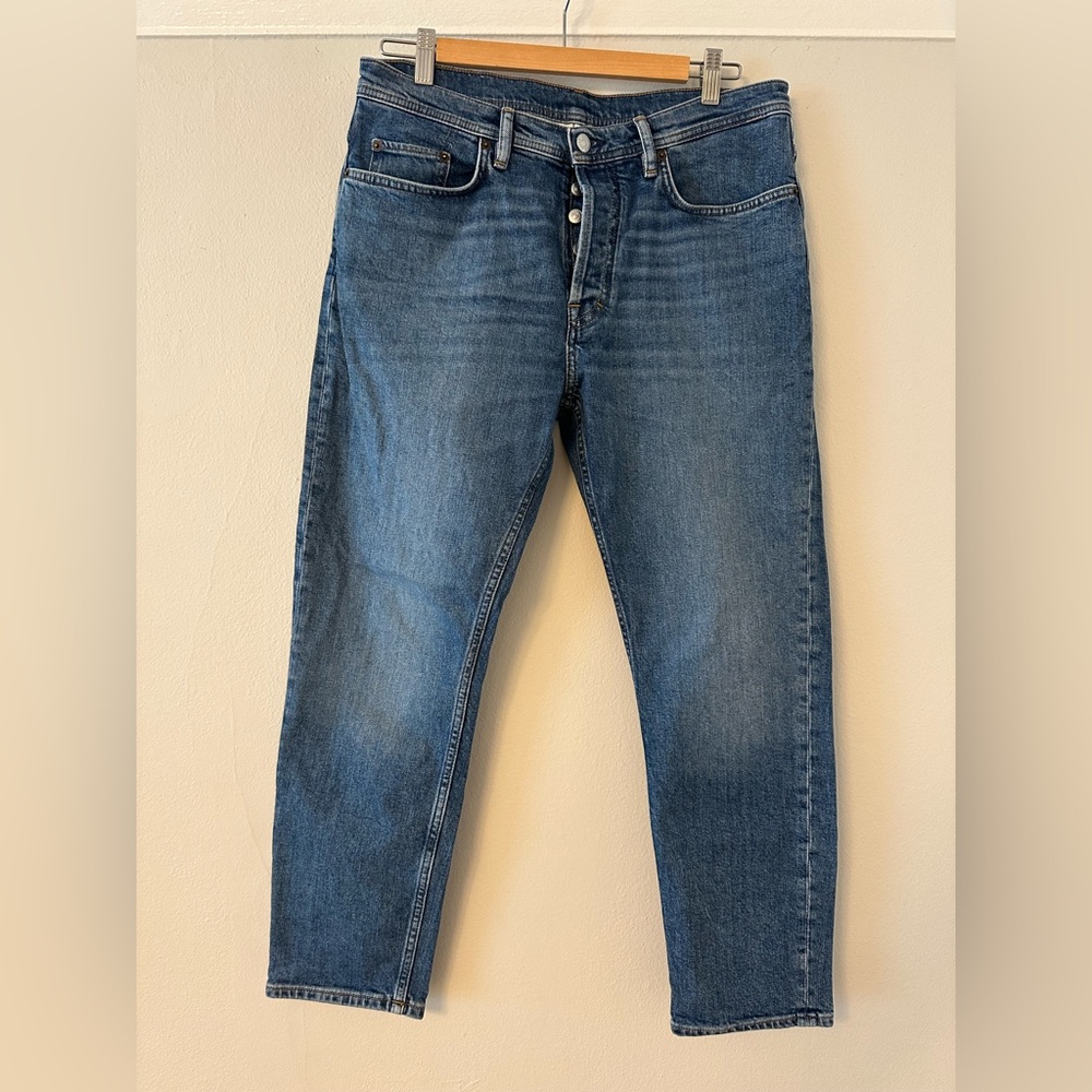 Acne River mid blue jeans